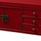 Baxton Studio Red Finished Wood Bronze Finished Accents 6-Drawer Console Table 147-8191 - alternate 8